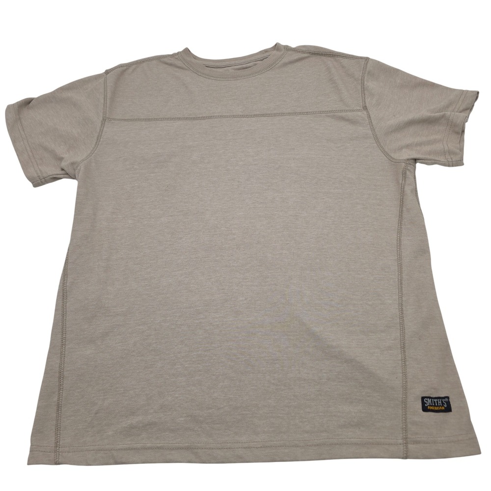 Smith's Workwear T-Shirt Mens XL Tan Short Sleeve Cotton Blend Crew Neck